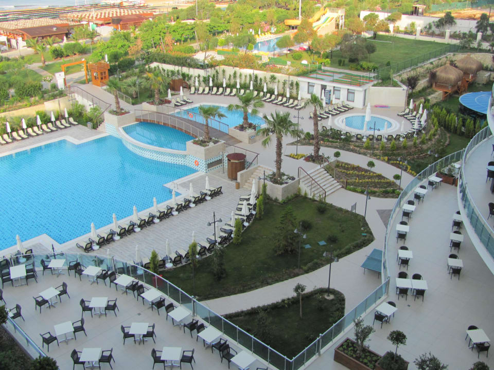 Ausblick vom Balkon Zimmer 7411 Commodore Elite Suites & Spa - Adults only