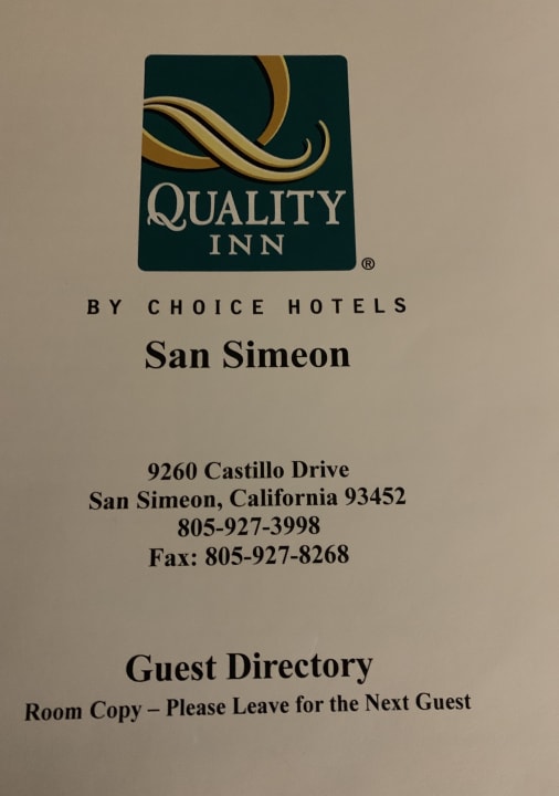 Sonstiges Hotel Quality Inn San Simeon