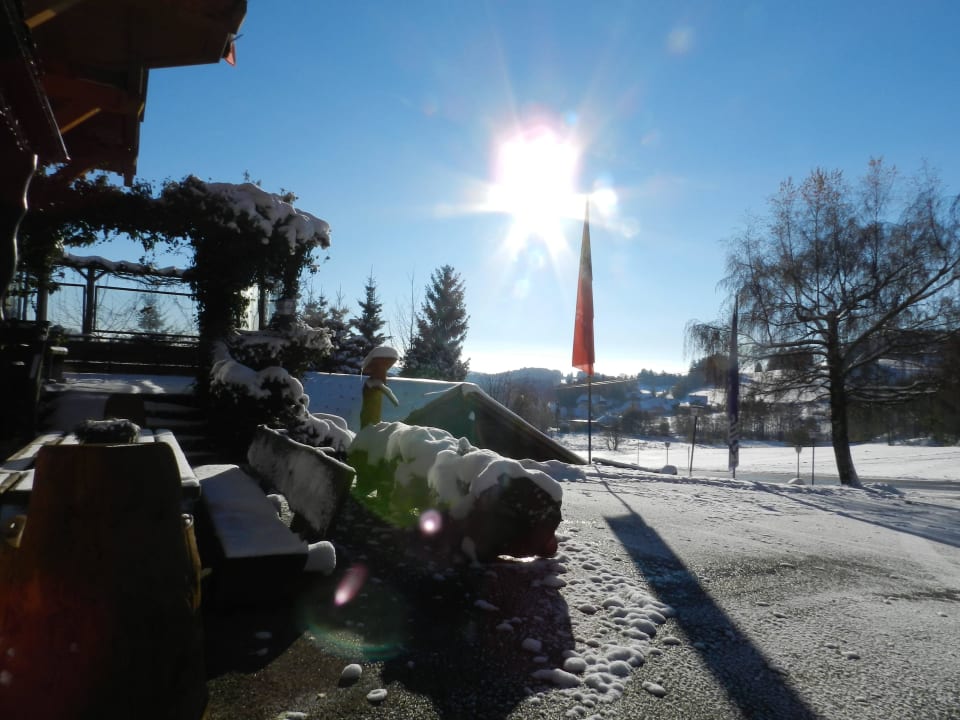 Terrasse im Winter Hotel Dachsberger Hof