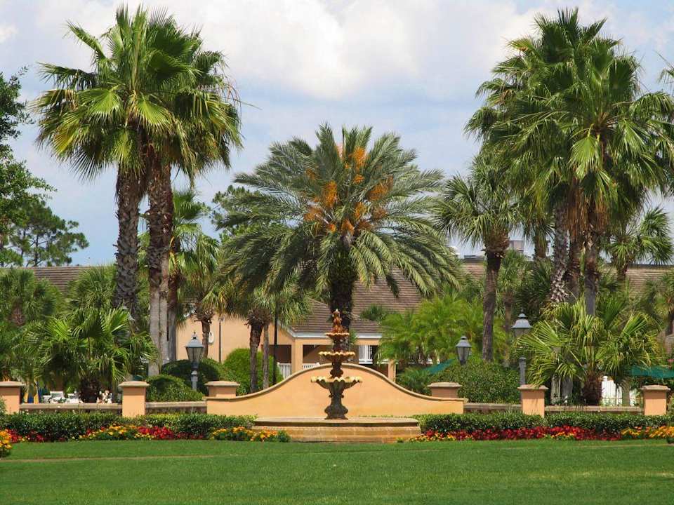 Gartenanlage mit Brunnen Wyndham Orlando Resort International Drive