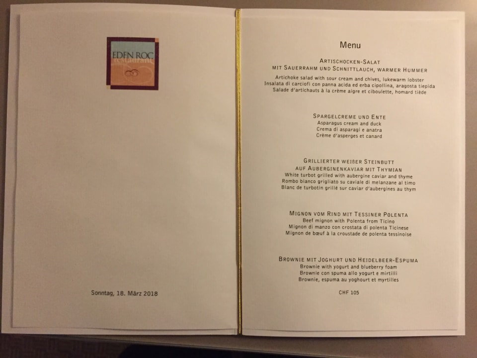 Gastro Hotel Eden Roc Ascona