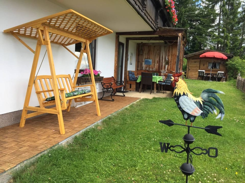 Hollywoodschaukel, Garten Panorama-Apartment Isser