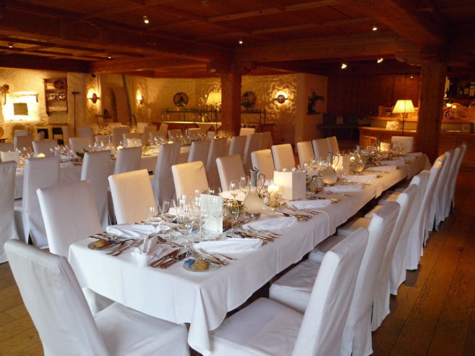 Tafel vor dem Gala Dinner Biohotel Stanglwirt