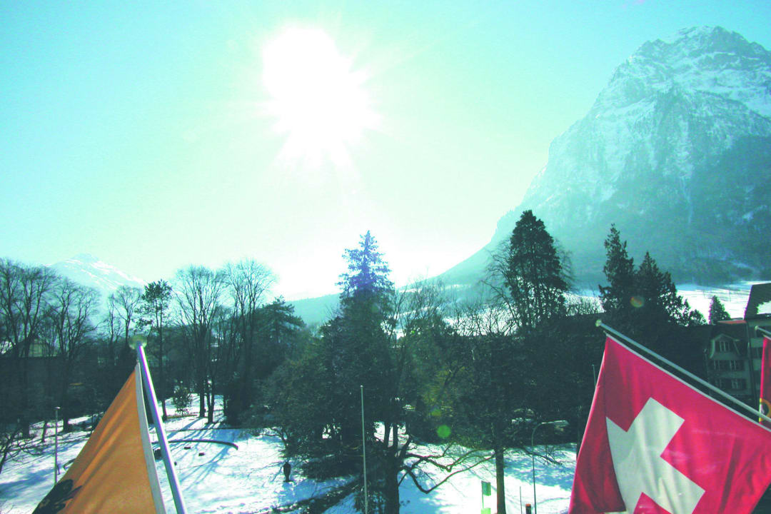 Aussicht Süden Winter Hotel Glarnerhof