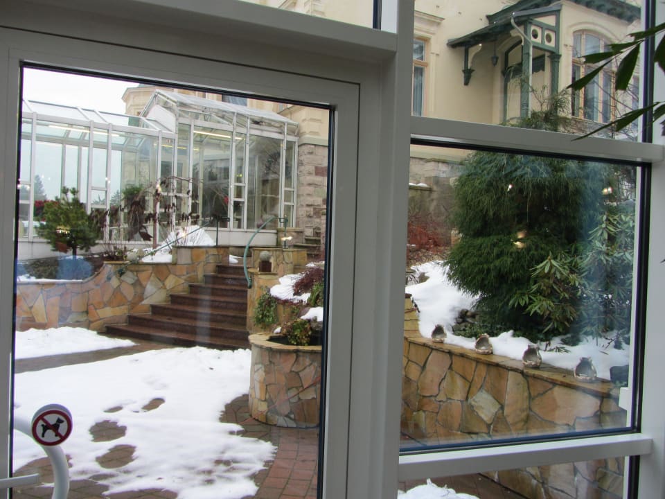 Blick nach draußen Romantischer Winkel RoLigio® & Wellness Resort