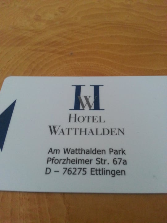 Zimmerkarte mit Adresse Hotel Watthalden