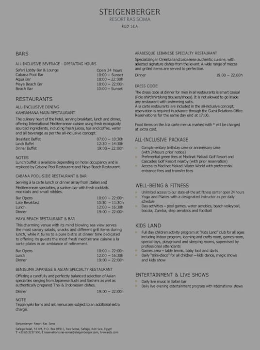 Sonstiges Steigenberger Resort Ras Soma