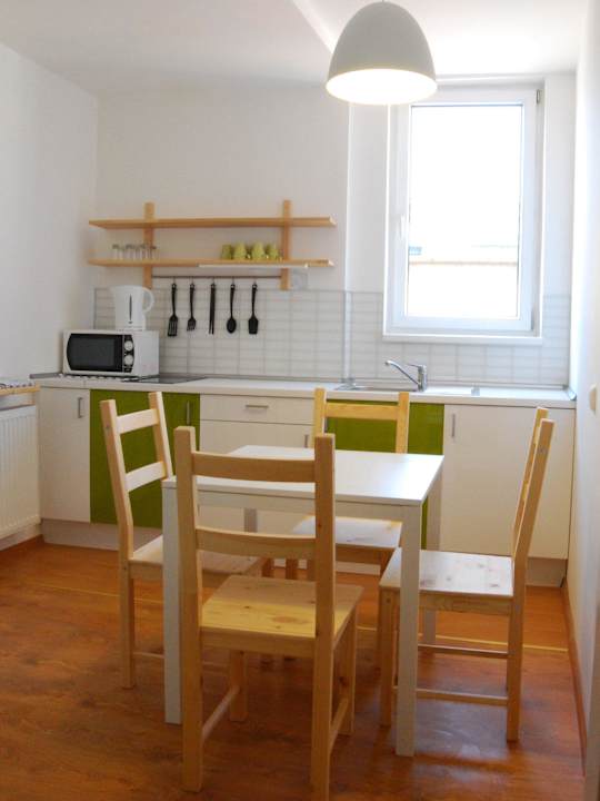 Apartment kitchen Patio Hostel