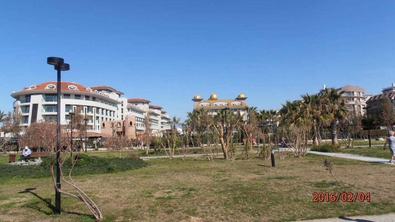 Blick vom Strand aus Aydinbey Kings Palace & Spa