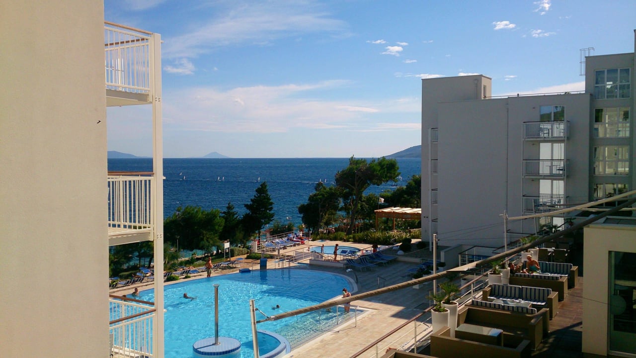 Ausblick von unserem Hotelzimmer Valamar Sanfior Hotel & Casa