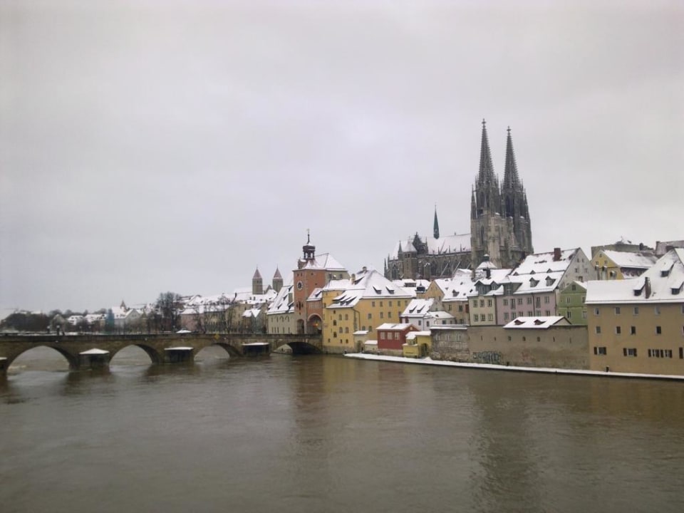 Vom Zimmer auf das Weltkulturerbe Regensburg Sorat Insel Hotel Regensburg