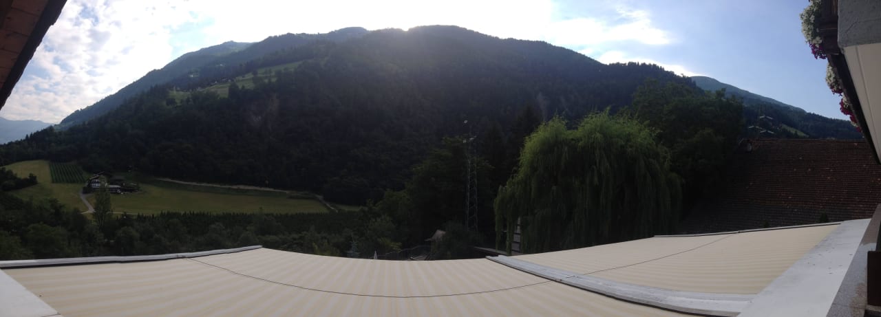 Panorama Blick vom Balkon auf den Hirzer, Zimmer 2 Alpenhof Lodge Passeiertal