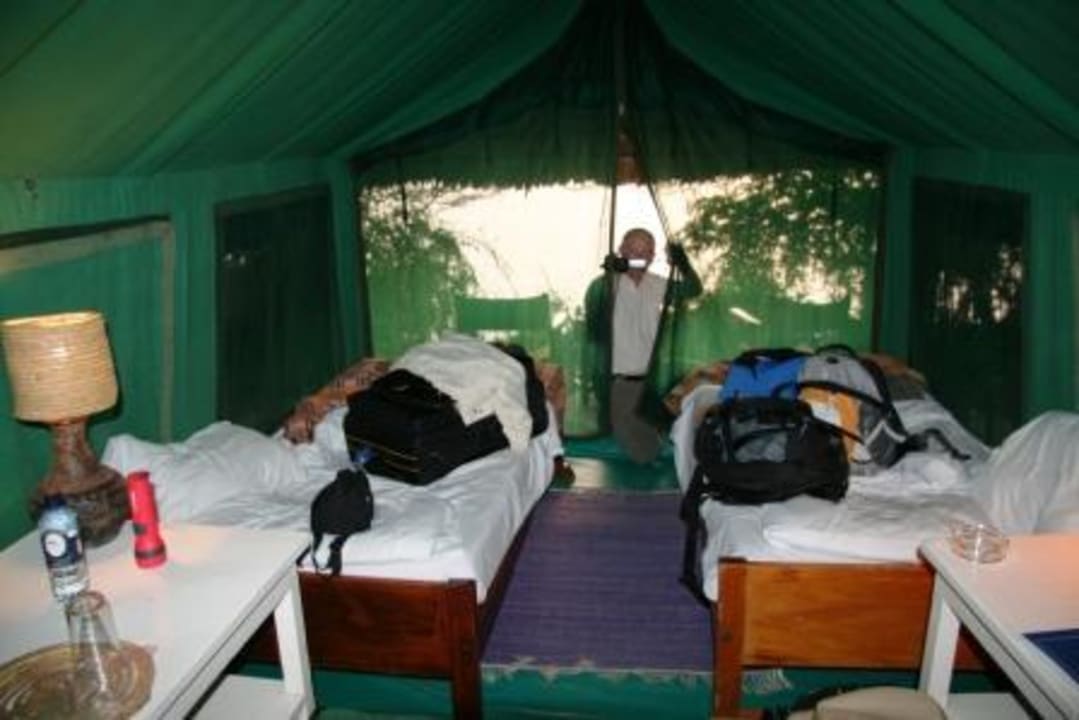 Innenansicht der Zelte Lake Baringo Island Camp