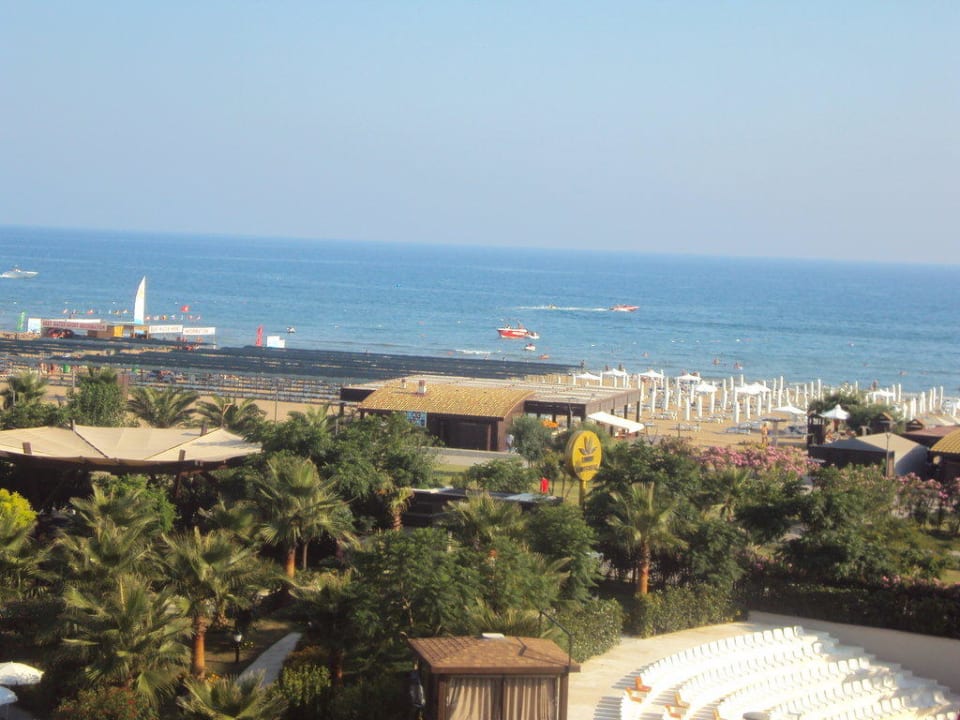 Blick von unserem Balkon Sunis Evren Beach Resort Hotel & Spa