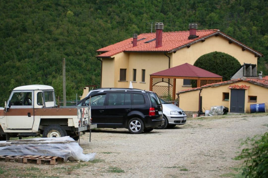 Vorplatz zwischen den beiden Häusern Villa La Vacchietta