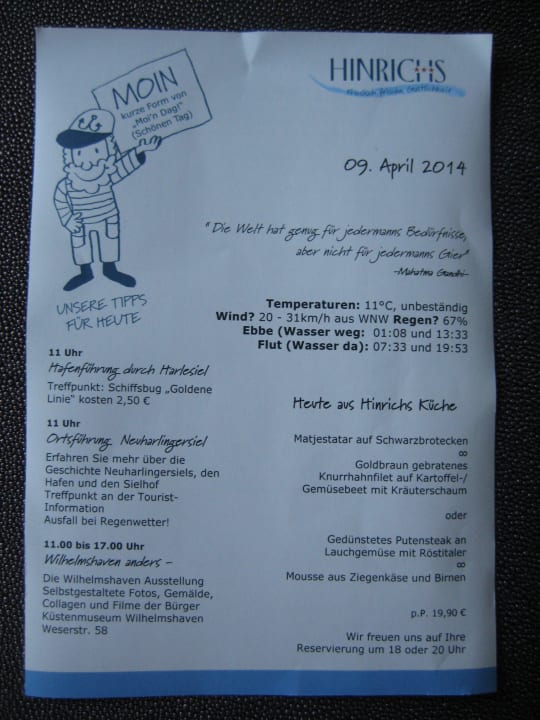 Tipps für den Tag Hotel Hinrichs (Vorübergehend geschlossen)