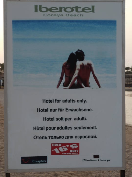 Hinweis auf Strand- und Hotelabschnitt Steigenberger Coraya Beach - Adults only