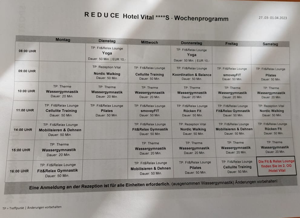 Sport & Freizeit Reduce Hotel Vital Bad Tatzmannsdorf