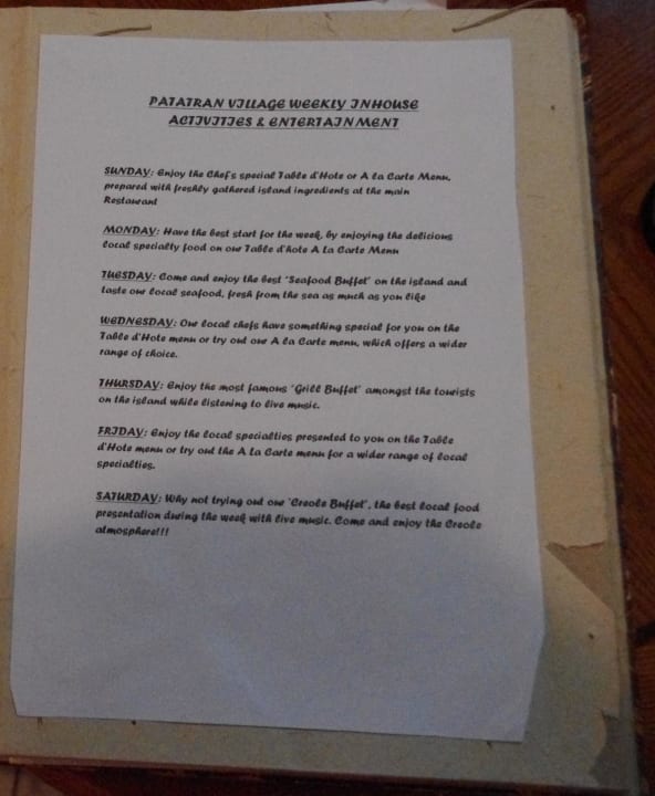 Die Info-Mappe Hotel Patatran Village