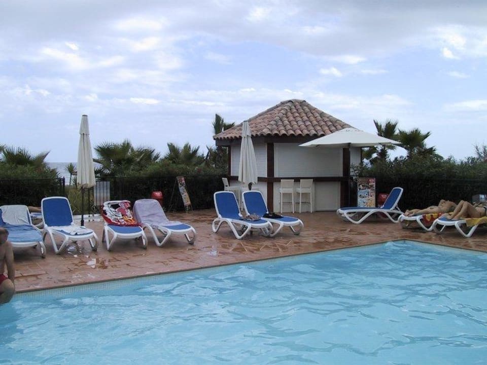 Pool mit Liegen und Poolbar Résidence Sognu Di Rena