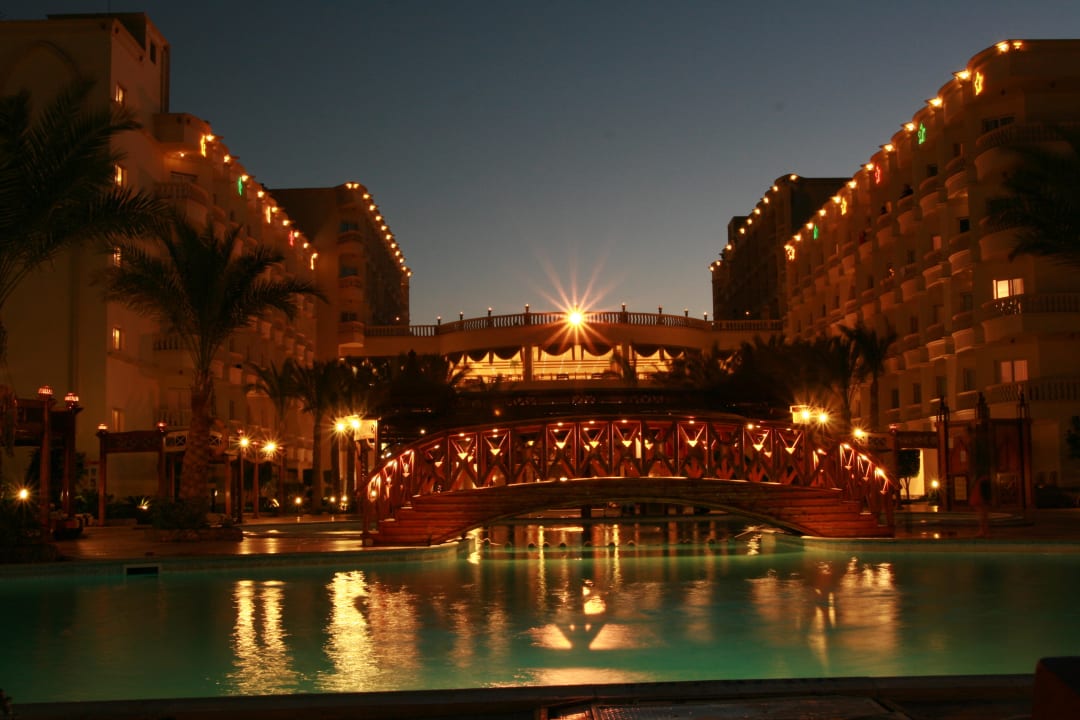 View to hotel from pool Riviera Aqua Park Resort