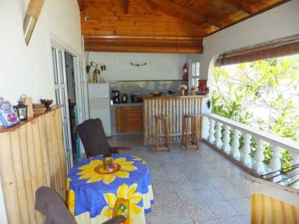 Terrasse mit Küche Haus & Apartments Beau Bamboo