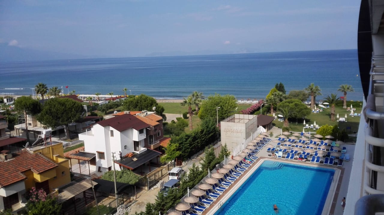Blick vom Balkon Hotel Ephesia