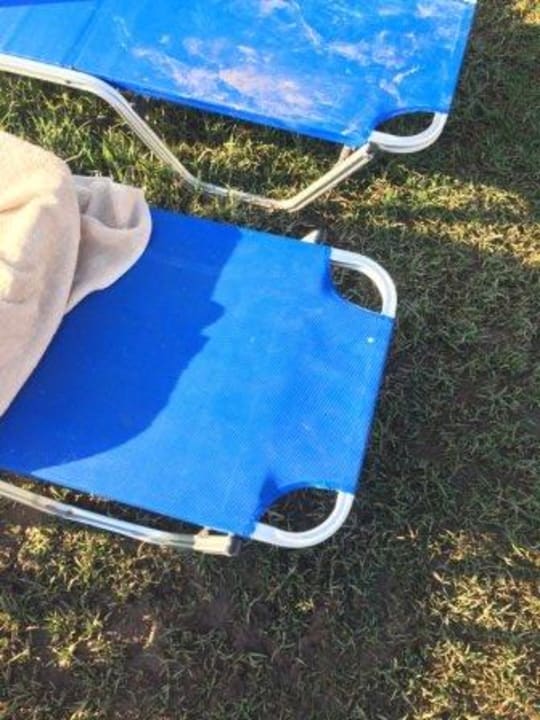 Verdreckte Liegen Fodele Beach & Water Park Holiday Resort