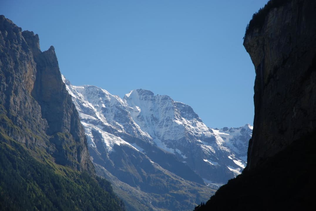 Ausblick vom Balkon Hotel Staubbach