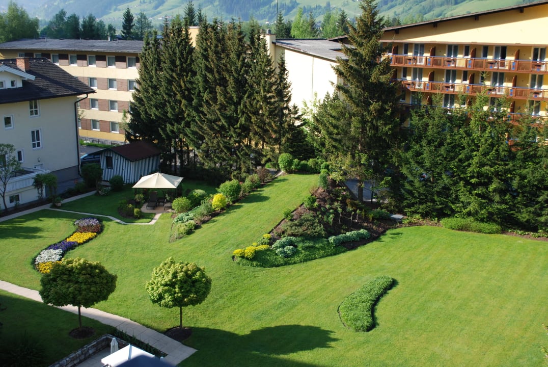 Gartenblick vom Zimmer Hotel Bismarck