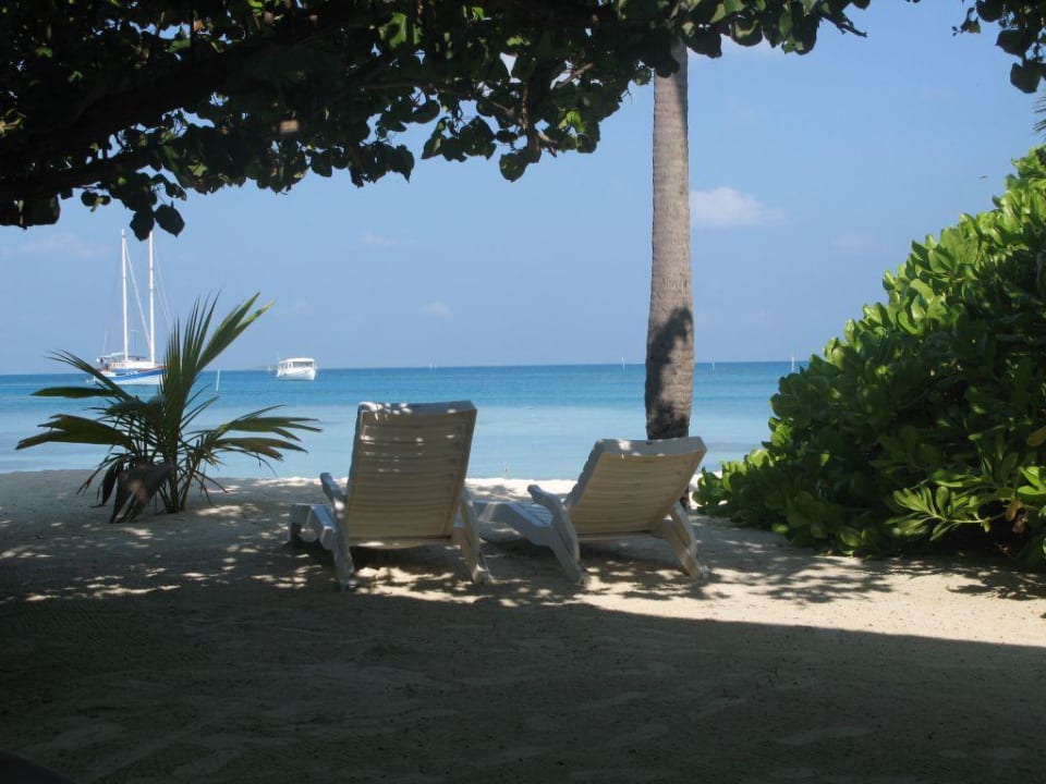 Widok z tarasu naszego domku Meeru Maldives Resort Island