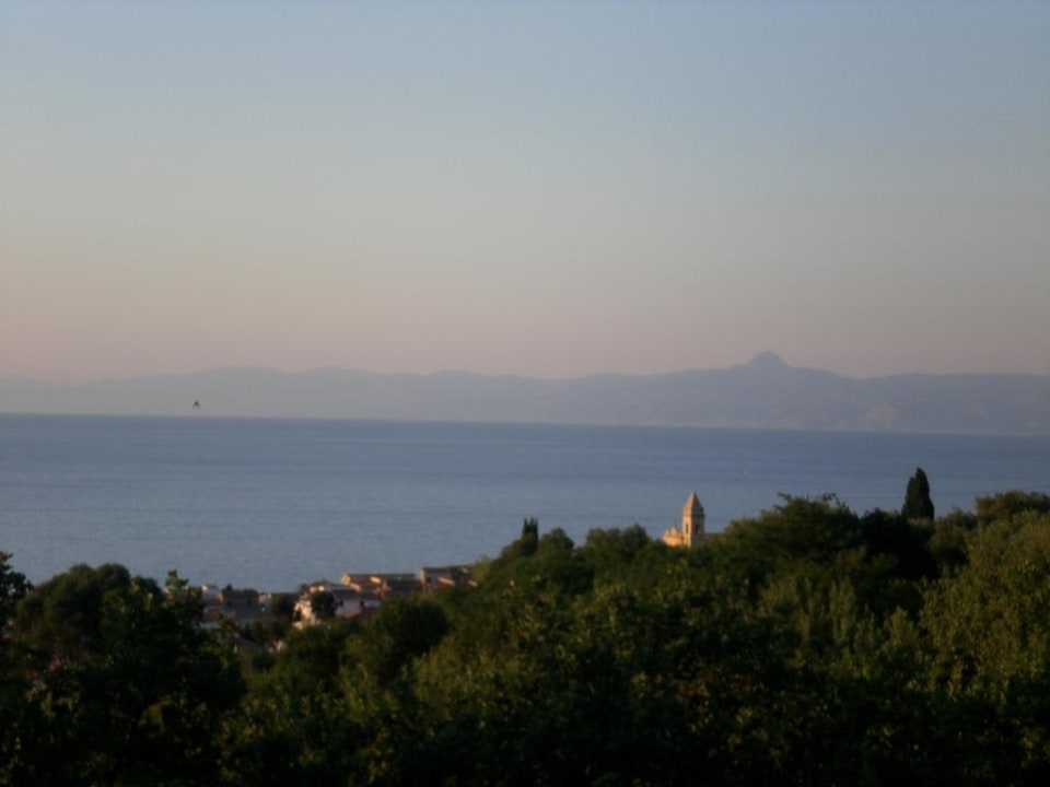 Ausblick Abends vom Balkon Hotel Fonte di Bagnaria
