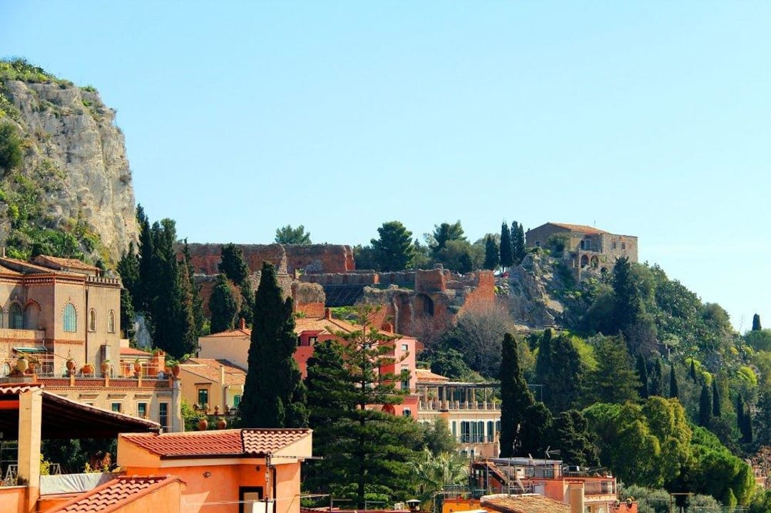 View of greek theater Hotel Residence Circe