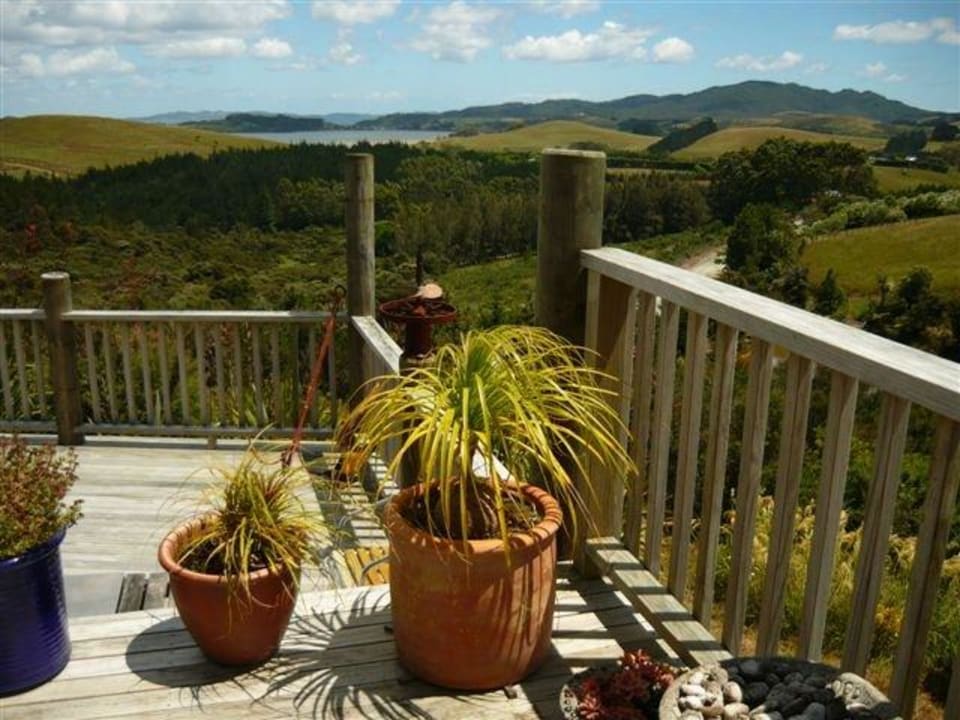 Ausblick von der Terrasse Puketiti Lodge