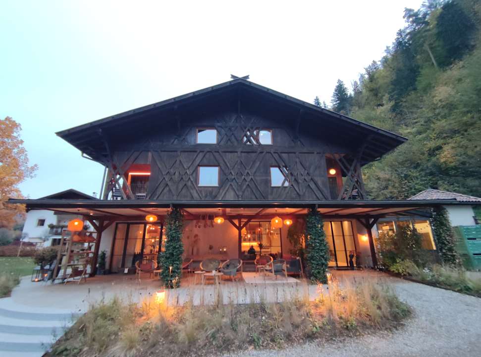 Außenansicht Apfelhotel - Torgglerhof (Saltaus)