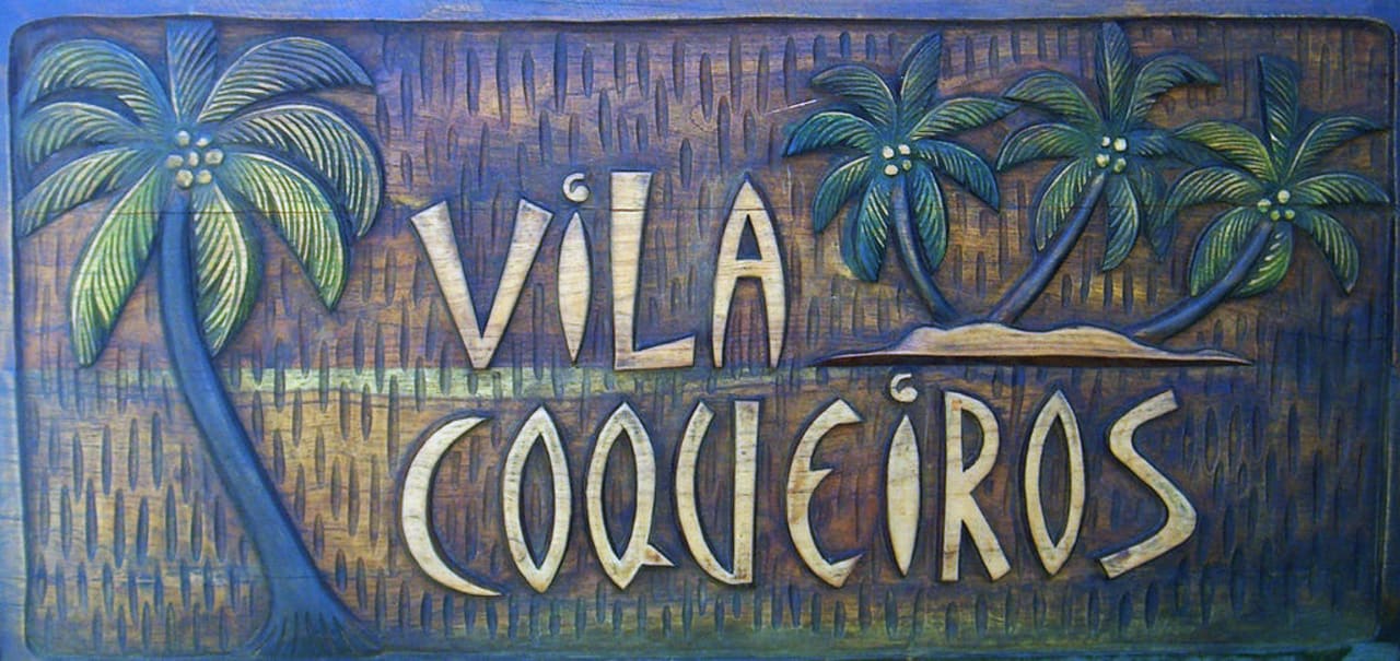 Sign as you arrive Vila Coqueiros