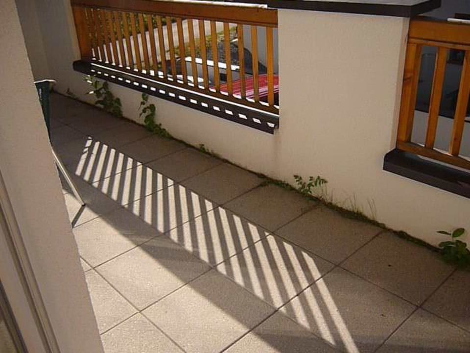 Kleine Bäume auf dem Balkon Hotel Alpenrose