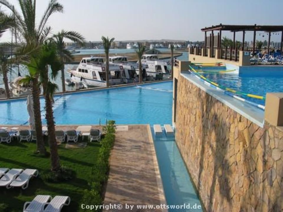 Blick auf die beiden Pools Marina Lodge At Port Ghalib