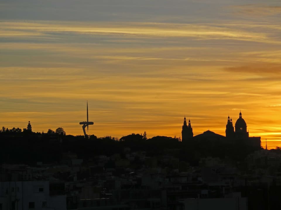 Abenddämmerung auf der Dachterrasse Hotel Andante