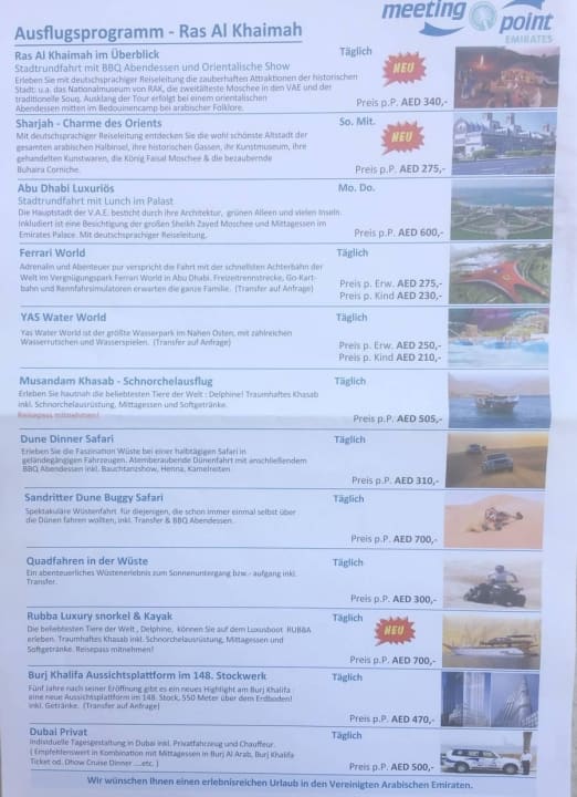 Ausflugsmöglichkeiten  DoubleTree by Hilton Resort & Spa Marjan Island