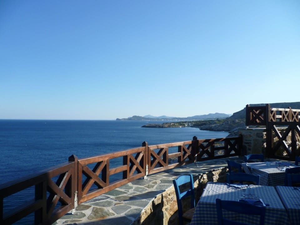 Blick beim Essen Hotel Kalithea Horizon Royal