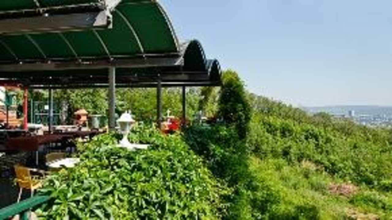 Výhled z letní terasy Hotel Myslivna