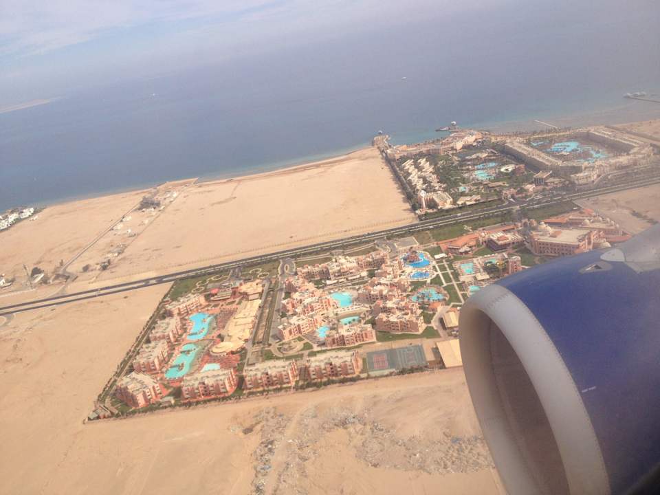 Ausblick au dem Flugzeug Pickalbatros Aqua Vista Resort - Hurghada