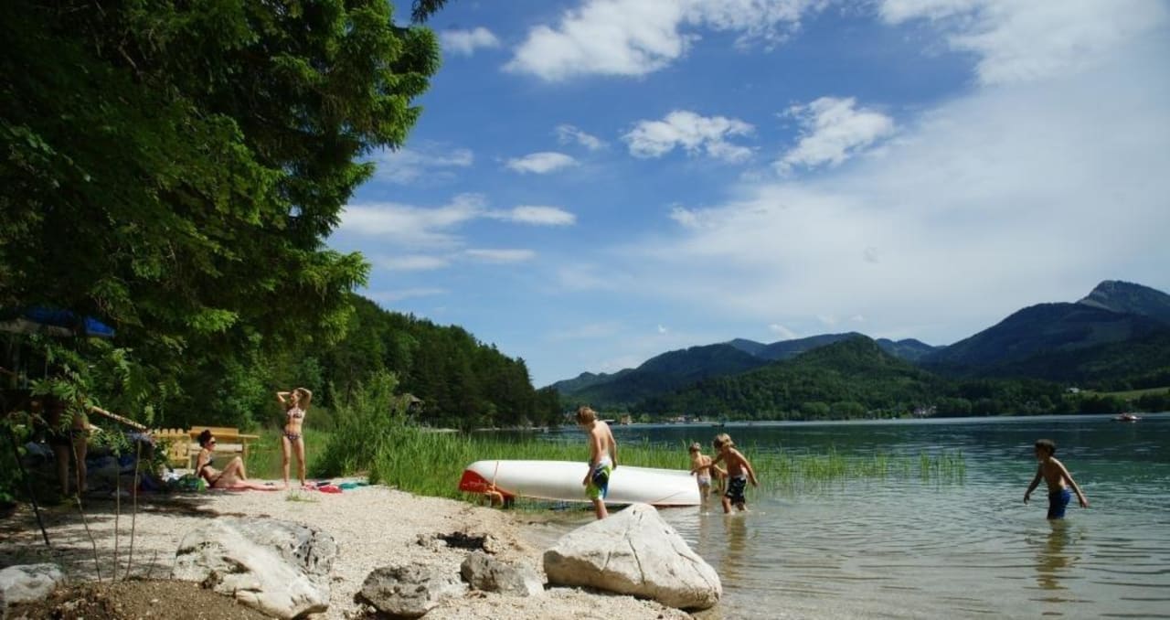 Badespaß am hauseigenen Strand Haus Bergblick