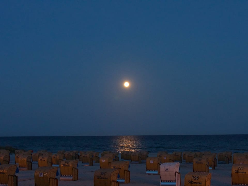 Sonnenuntergang auf unserer Terrasse Strandhotel Grömitz