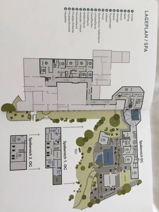 Übersicht Saunabereich WellnessNaturResort Gut Edermann