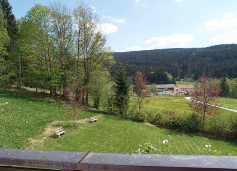 Super Aussicht von unserem Balkon Landhotel Bayerwald