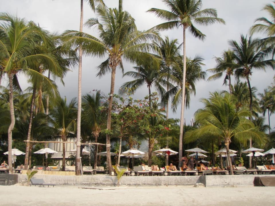 Blick vom Meer auf den Hotelstrand Hotel The Dewa Koh Chang