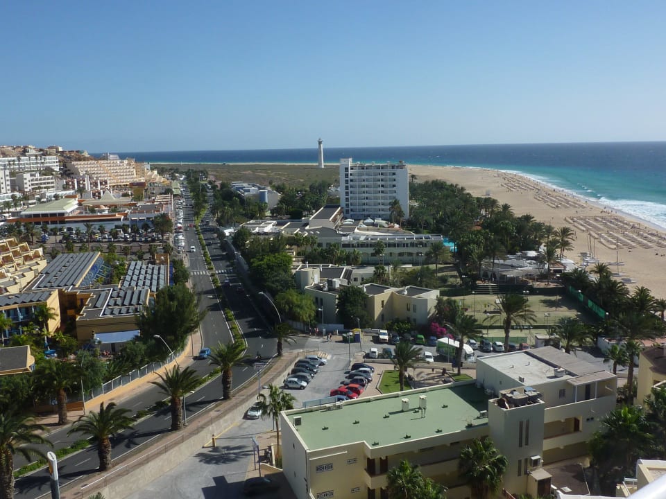 Von oben über die Jandia-Hotelzeile Hotel Riu Palace Jandia