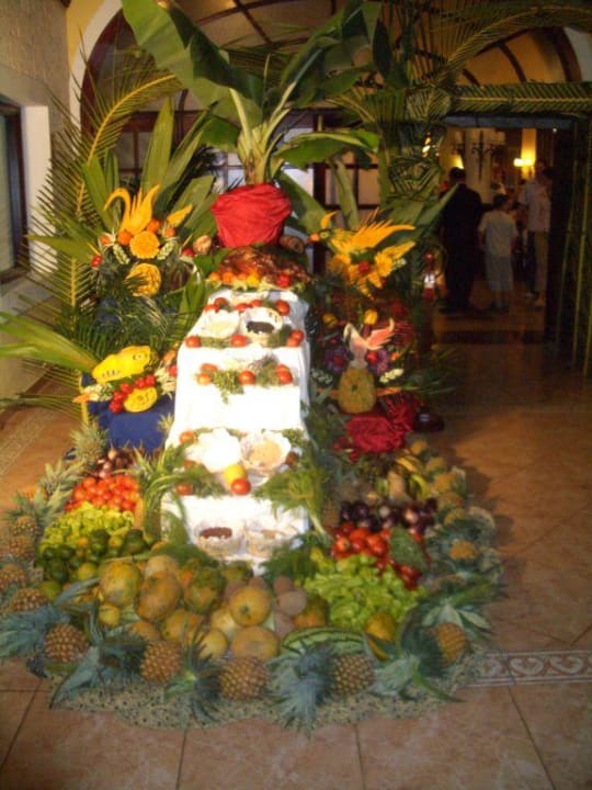 Dekoration am Speisesaal Hotel Riu Bambu